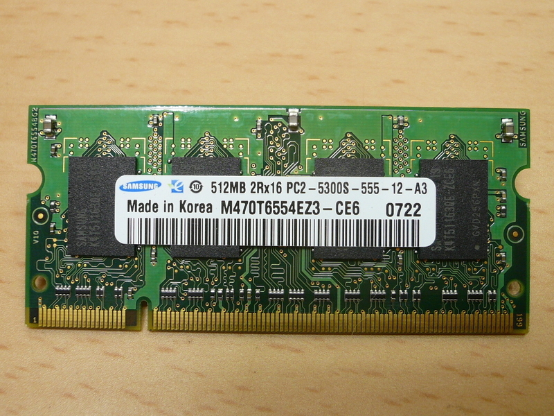 ☆★ジャンクPCパーツ★☆ [東芝適合] SAMSUNG DDR2-667 PC2-5300 512MB 200pin/出品時動作確認品-MDDR203