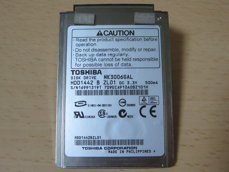 ☆★JUNK PC PARTS★☆ [希少/中古品] TOSHIBA 東芝SSシリーズに適合☆ MK3006GAL 30GB HDD1442 1.8インチ 50ピン セクタSCAN済♪管:141