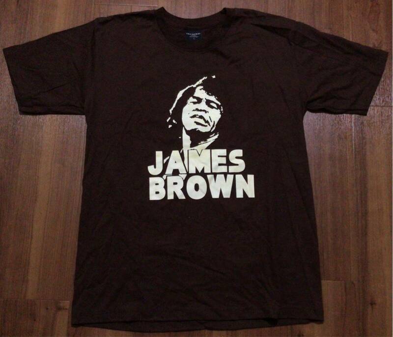 ジェイムズ・ブラウン Tシャツ 茶 Lサイズ★James Brown ファンク ゴッドファーザー・オブ・ソウル