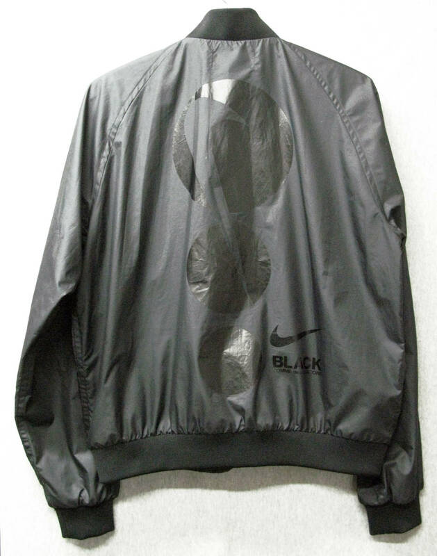 BLACK コムデギャルソン ナイキ：コラボ ブルゾン （ レア ジャケット パーカ BLACK COMME des GARCONS × NIKE POLYESTER Jacket L