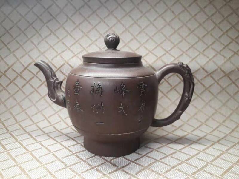 宜興窯　紫砂茶壺　在銘　煎茶道具 李宝珍