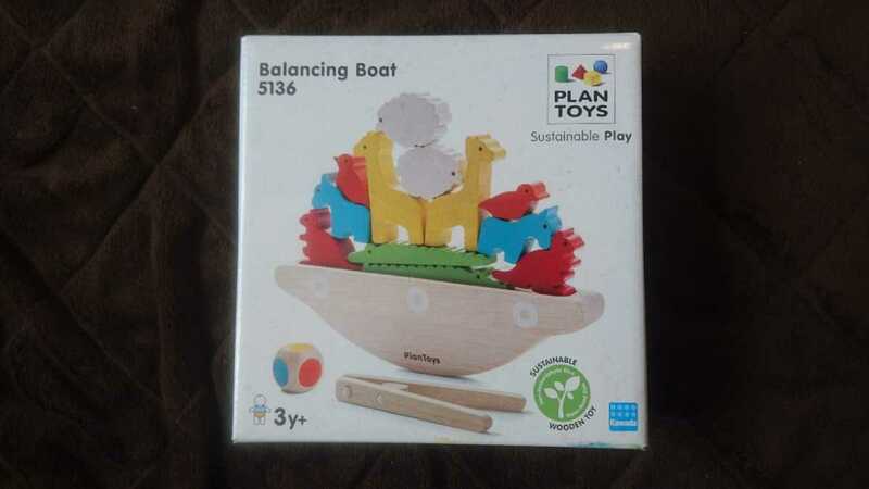 PLAN TOYS Balancing Boat 5136 バランスボート サイコロ欠品 知育玩具 木製 3才から 中古品