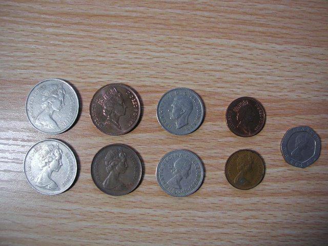 ■ 外国貨幣 イギリス 硬貨 計９枚（エリザベス２世８枚 ＆ ジョージ６世１枚）■