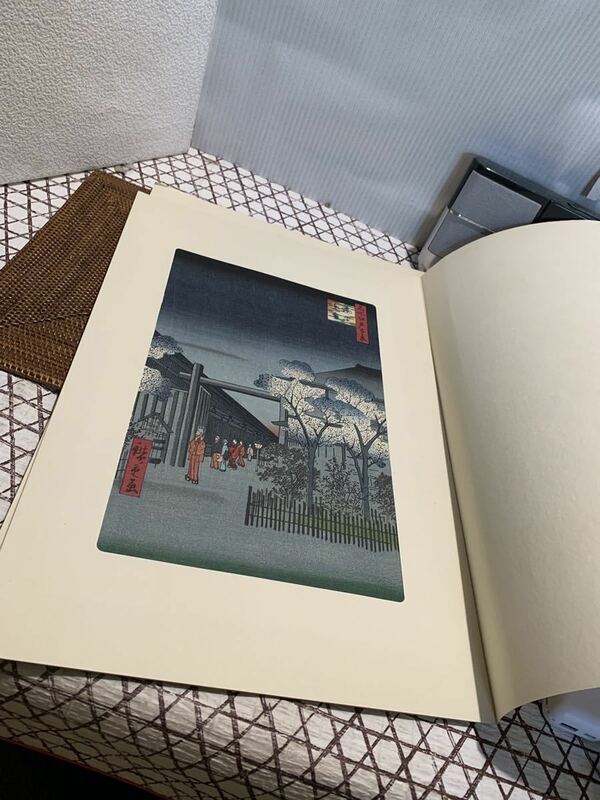 ◆名所江戸百景　歌川広重　浮世絵風景画　廣重　高級畳紙入手摺木版◆A-790