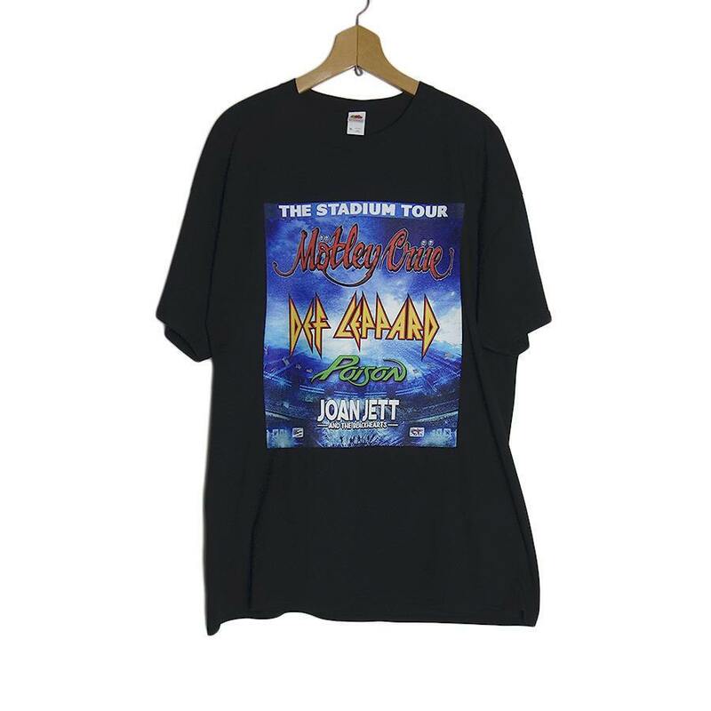 THE STADIUM TOUR プリント Tシャツ デッドストック 新品 FRUIT OF THE LOOM 黒色 XL ロックtシャツ ちょい難あり 訳あり #2280