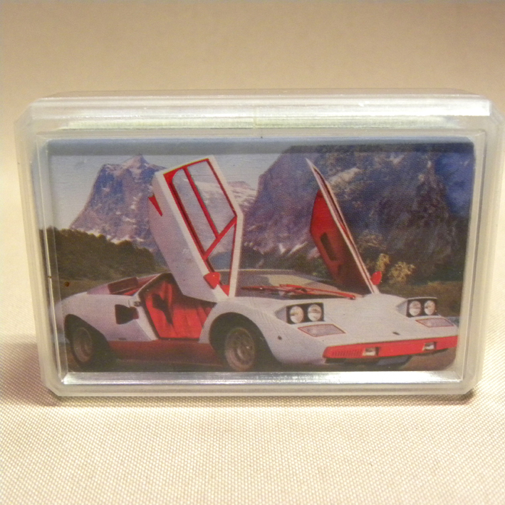 1970年代 当時物 スーパーカー トランプ ランボルギーニカウンタック ( 古い 昔の ビンテージ 昭和レトロ 駄玩具 駄菓子屋 チープトイ ) 