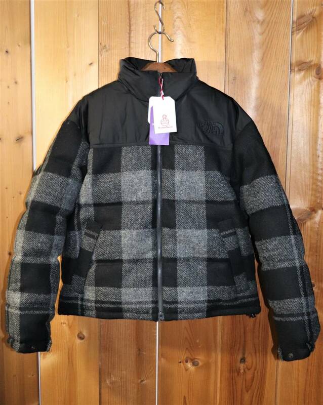 即決【新品】 ノースフェイス PURPLE LABEL ★ Harris Tweed Nuptse Jacket Sサイズ ★ ハリスツイード ヌプシ ダウン 税込定価9万200円