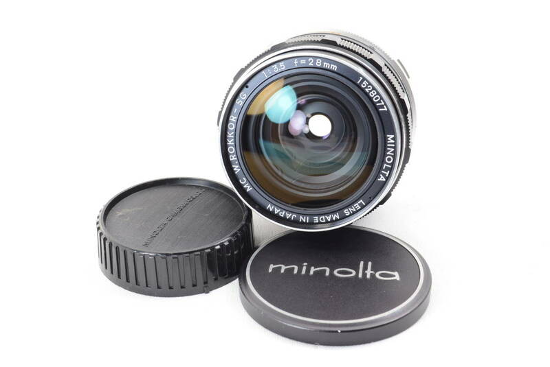 【ecoま】MINOLTA MC W.ROKKOR-SG 28mm F3.5 no.1528077 単焦点 マニュアルレンズ