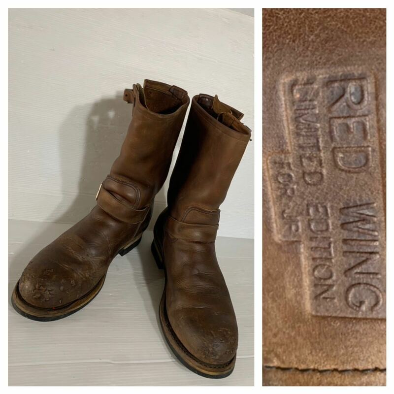 pt99 ヴィンテージ RED WING LIMITED EDITION FOR JP レッドウィング　USA製 UFCW 8267 ブラウン　レザーエンジニアブーツ　茶　8.5D 26.5
