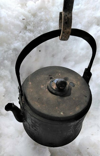 【天】　築160年の古民家より　大きな銅薬缶　囲炉裏　マタギ　薬草茶　漢方薬　4リッター