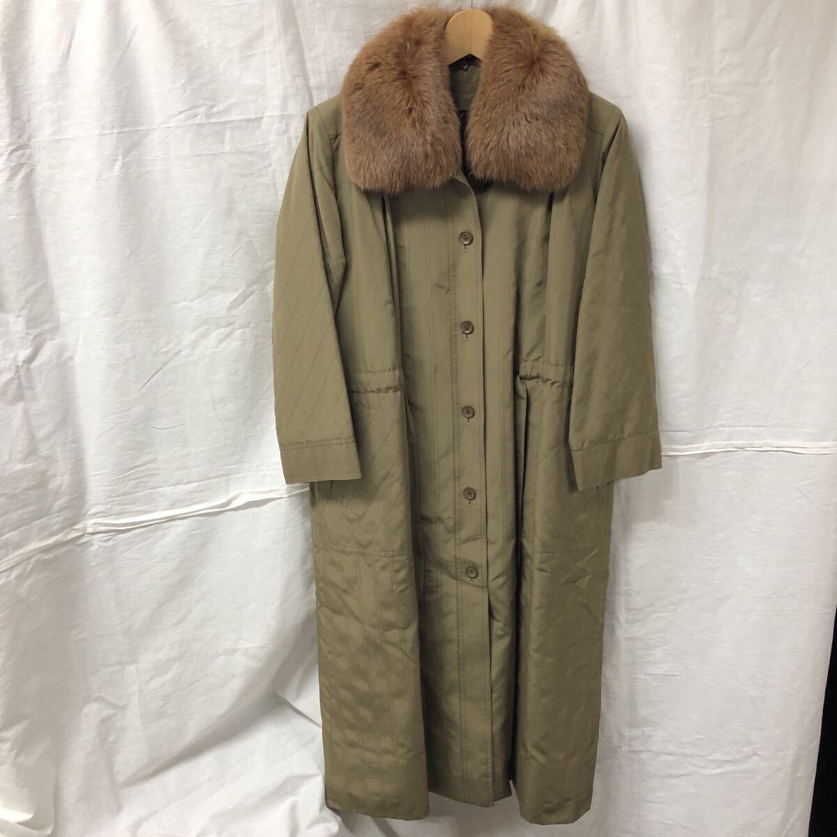 ロングコート ライナーコート ファー カーキ　100サイズ