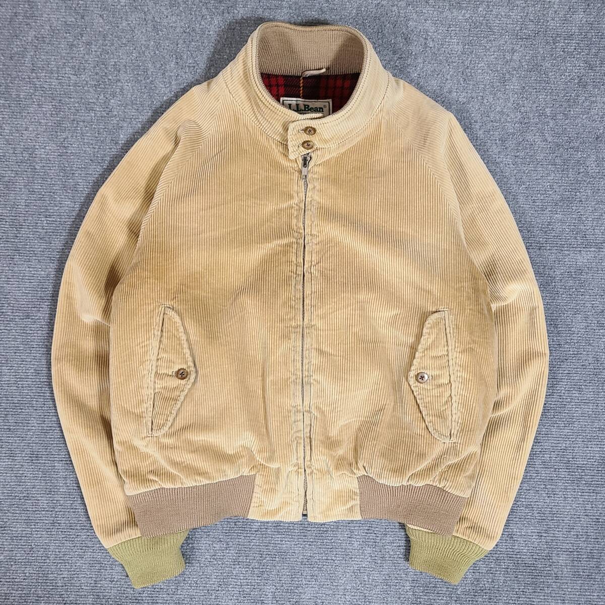 レア　80s　USA製　クリーニング済　L.L.Bean　エルエルビーン　コーデュロイ　ハリントンジャケット　G9　バラクータ　スイングトップ
