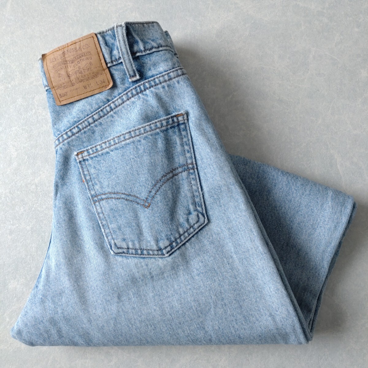 ■古着 Levi's 90s リーバイス 550ジーンズ デニムパンツ RELAXED FIT 97年製 オレンジタブ実寸W31L30【L5521】