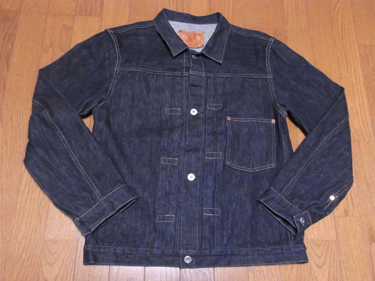 262-94/濃紺/美品/TCB jeans/TCBジーンズ/大戦モデル/1st/ファースト/Tバック/デニムジャケット/ジージャン/42