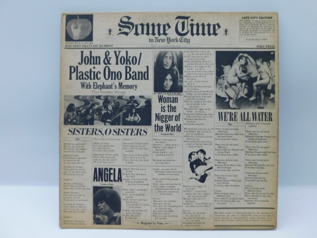 ★小2842 John & Yoko Plastic Ono Band John Lennon ジョン・レノン オノ・ヨーコ Some Time in New York City LP ビートルズ 32509081