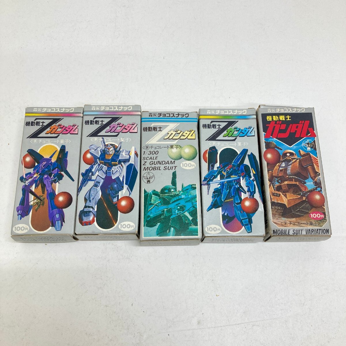 ◆◇[24] 機動戦士ガンダム ガンダムZ 森永 チョコスナック 空き箱 5点 現状品 08/012624ｍ◇◆