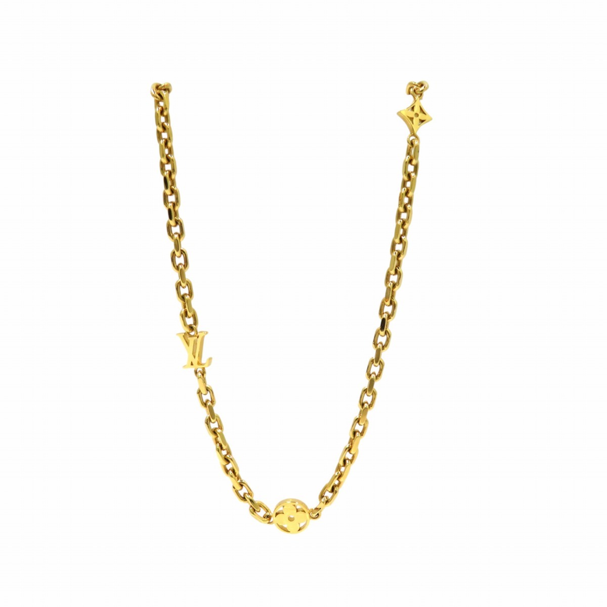 ルイ・ヴィトン LOUIS VUITTON ネックレス　アクセサリー 総重量約14.2g 約44〜55cm M02740 中古 美品 送料無料☆0308