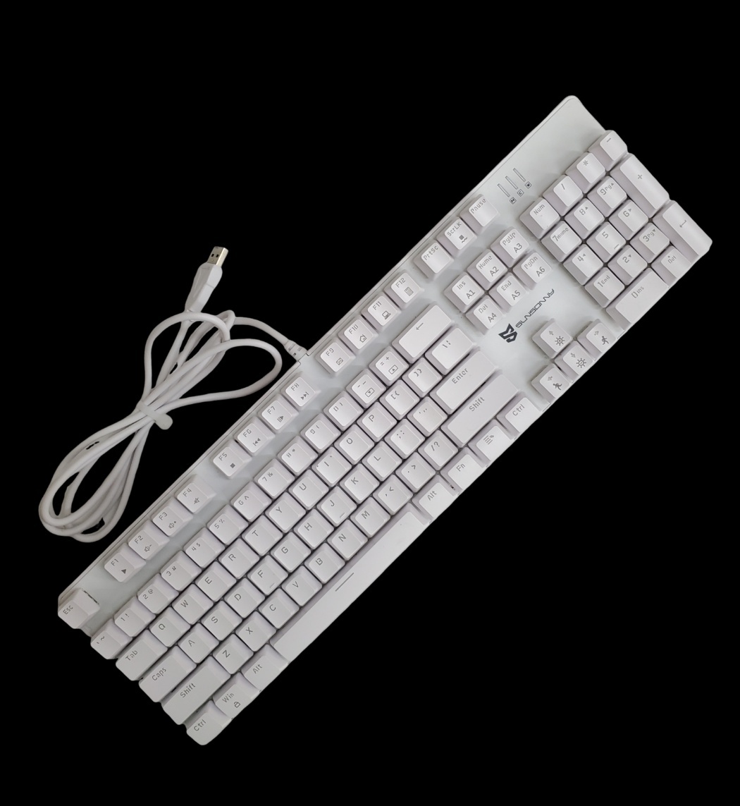 USBキーボード SUNSONNY N-J9PRO メカニカルキーボード ホワイト 動作品