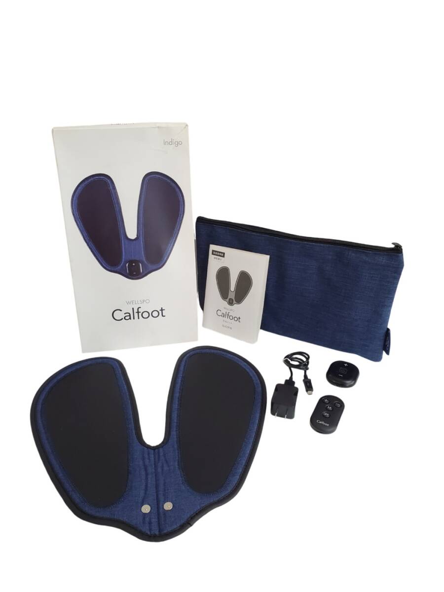 クルールラボ WELLSPO Calfoot カルフット CL-CCF10-IB (インディゴ) 家庭用EMS運動機器 筋トレ ストレッチ 動作確認済
