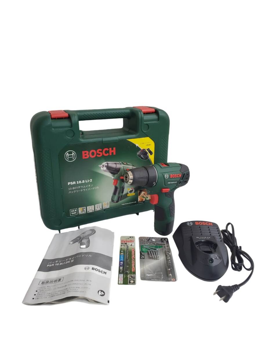 BOSCH ボッシュ バッテリー ドライバードリル PSR10.8 LI-2 充電器付き 動作品 コードレス
