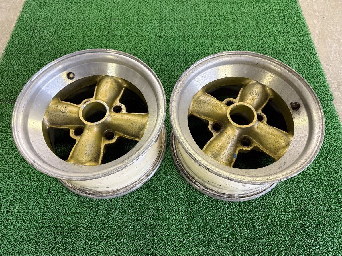 当時物　旧車　希少4Sスポーク　RS　ワタナベ　ホイール　13インチ　7J　114.3 4穴　中古2本　深リム