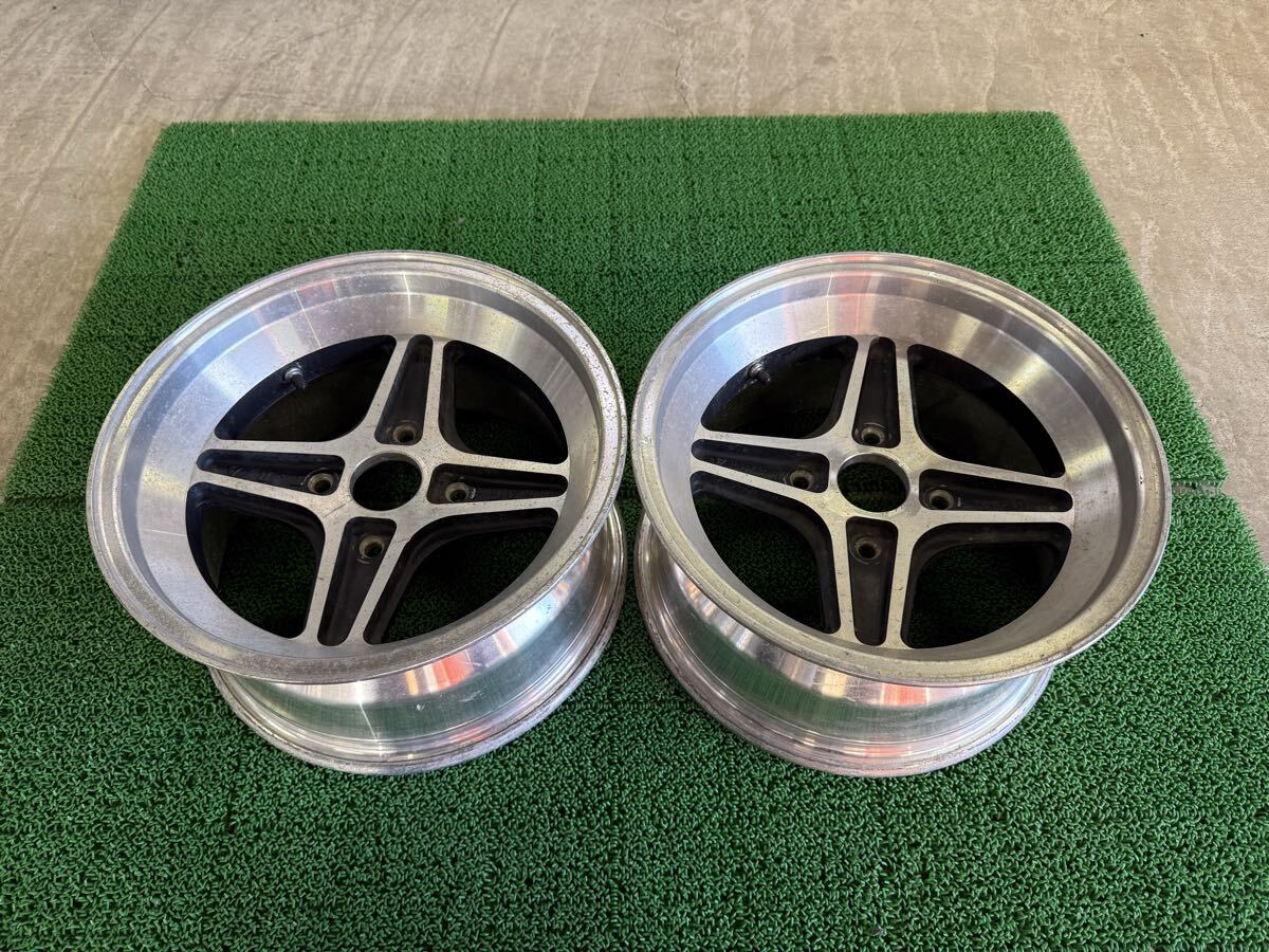 深リム TRA京都　DRAG 4 ロケットバニー 14インチ　7J+10　2本セット　PCD110 4穴　当時物 (H02)