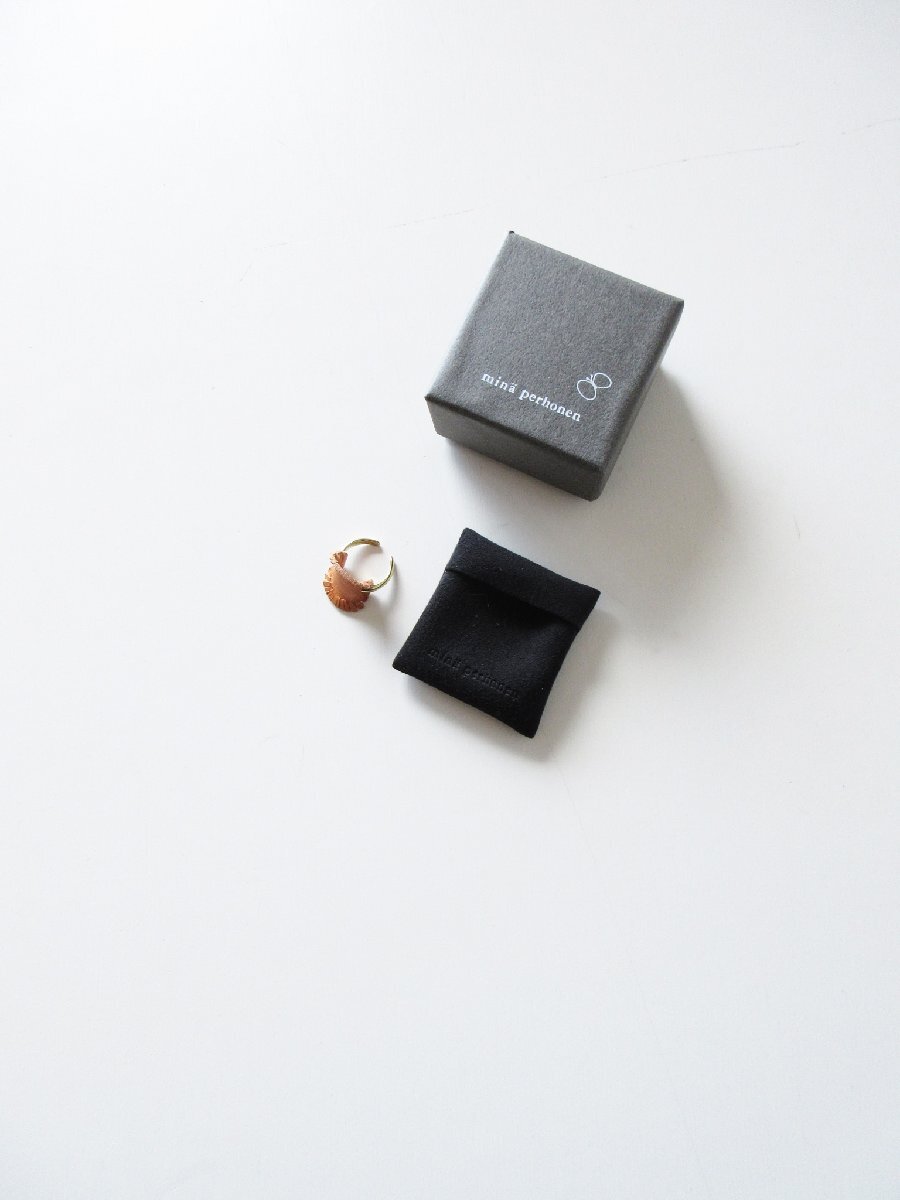 mina perhonen / ミナペルホネン xs7929 materiel リング F BROWN * レディース アクセサリー 指輪 本革 レザー