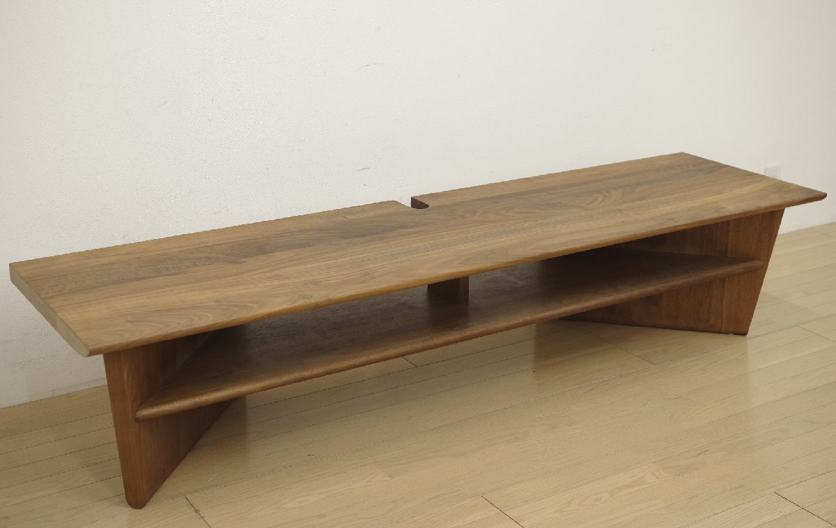 アサヒ PIANURA ピアヌーラ TV Board 196 テレビボード ウォールナット無垢材 モダン 北欧 テレビ台 ローボード AVボード 新品49万