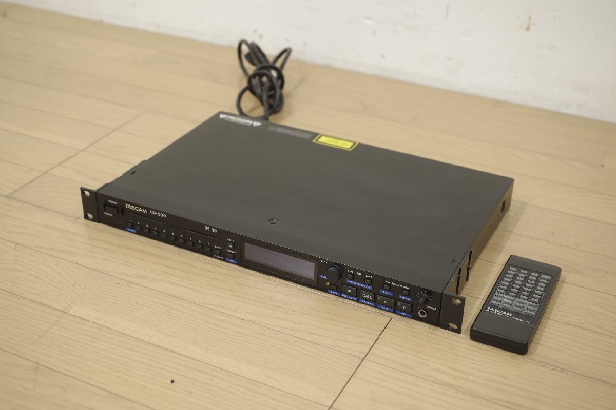 TASCAM タスカム CD-500 業務用1U CDプレーヤー 再生動作確認済 リモコン付 中古 オーディオ PA機器 TEAC ティアック (あ)