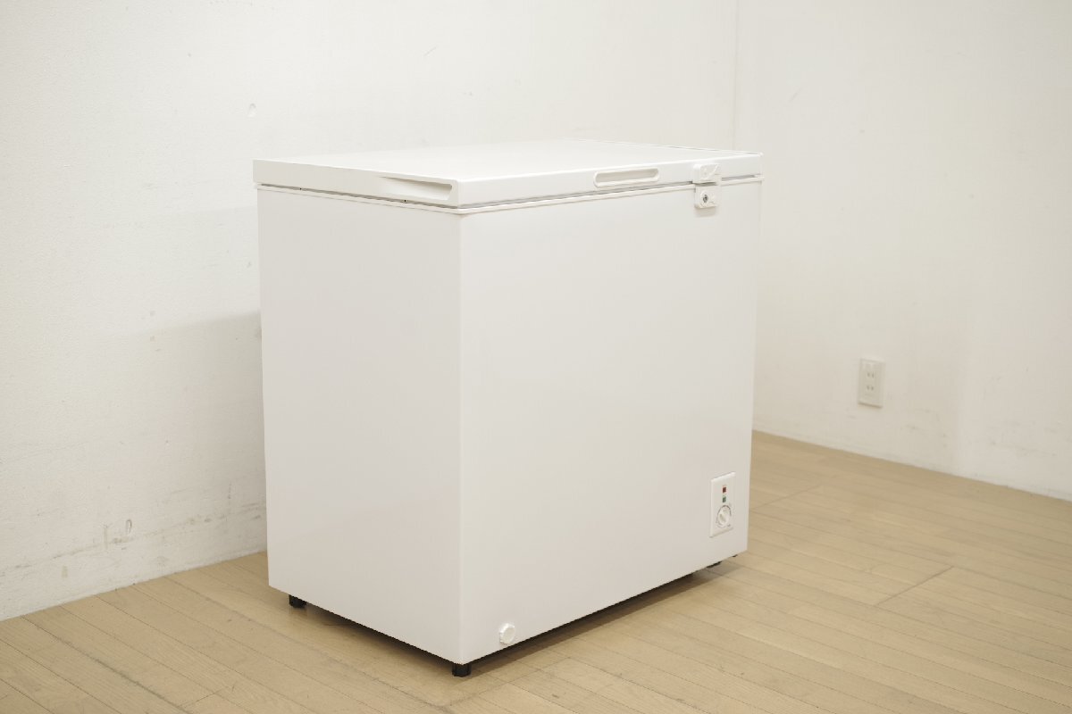 MAXZEN マクスゼン JF200ML01WH 上開き冷凍庫 199L 100V 2022年製 通電OK 中古 カゴ付き 厨房 業務用 W823×D556×H860mm