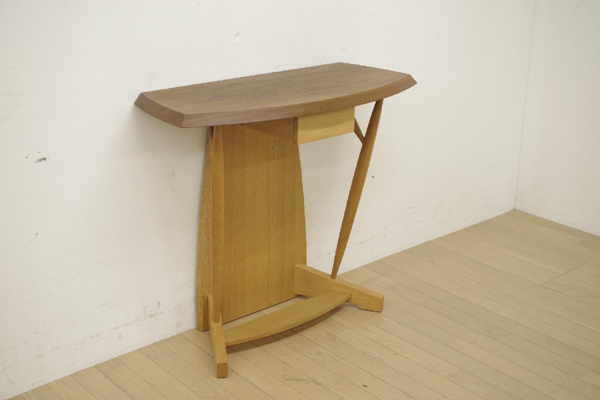 展示品 柏木工 高山ウッドワークス コンソールテーブル ウォールナット 楢 無垢材 机 シンプル ナチュラル エントランス 寝室 デスク