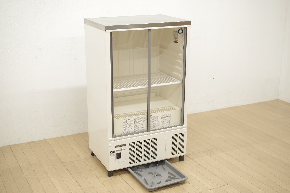 ホシザキ 小形冷蔵ショーケース SSB-63DTL 2022年製 スライド扉 124L 100V 動作確認済 中古 厨房 飲食 冷蔵庫 約W63×D45×H107.5cm
