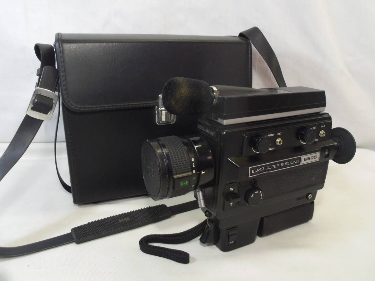 J45◇ELMO エルモ◇SUPER8 SOUND 650S◇◇アクションマイク EC-203付き◇8ミリフィルムカメラ◇送料890円◇