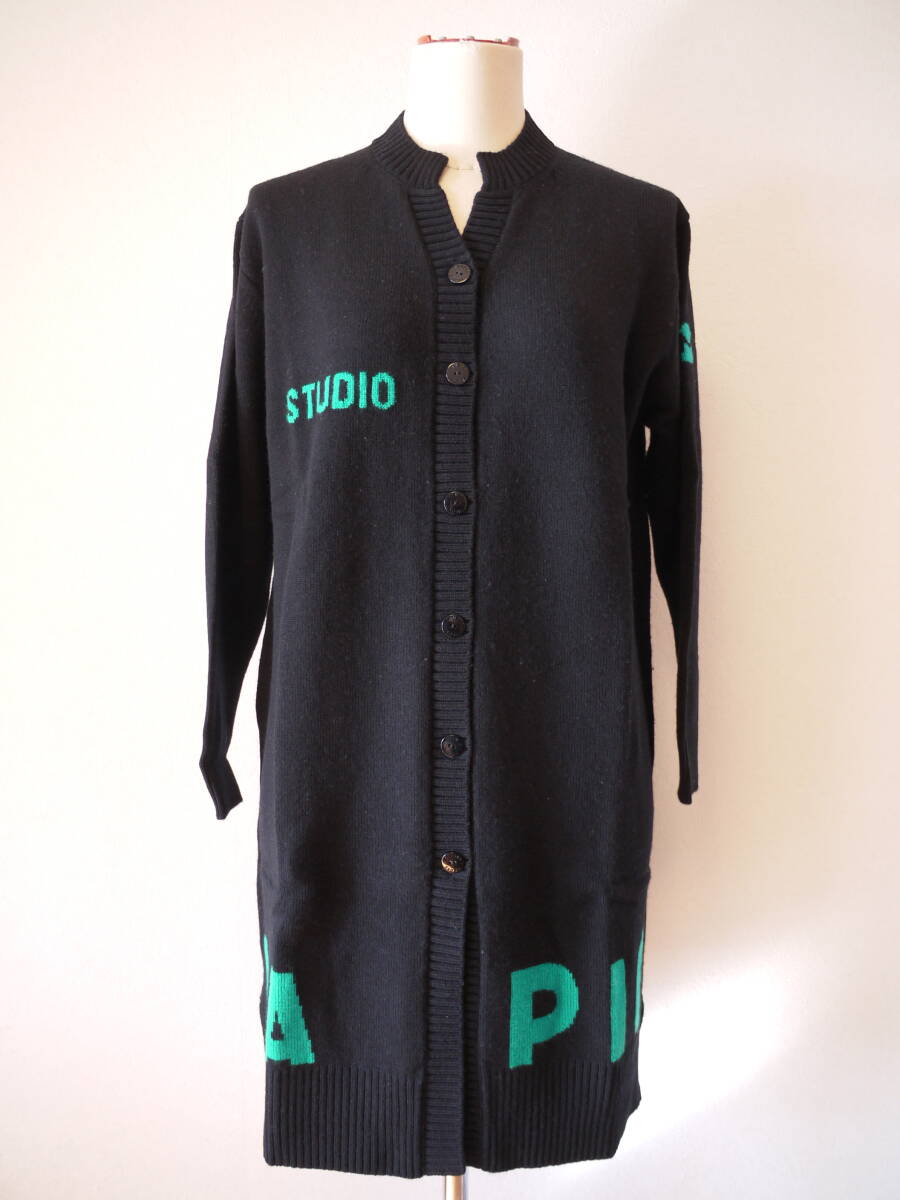 STUDIO PICONE ROMA ピッコーネ 長袖ロングカーディガン ブラック ３８ クリーニング済