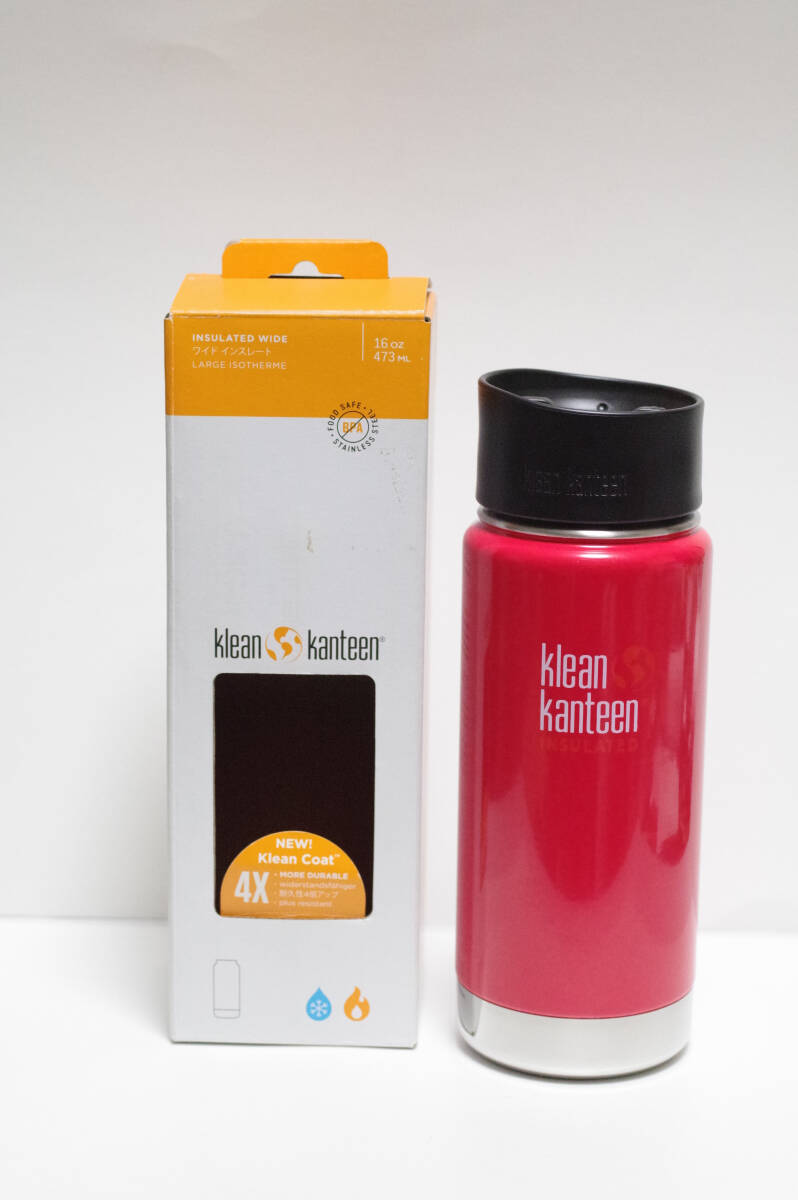 未使用品 KLEAN KANTEEN クリーンカンティーン　ワイドインスレート　16OZ　473mL　カフェキャップ