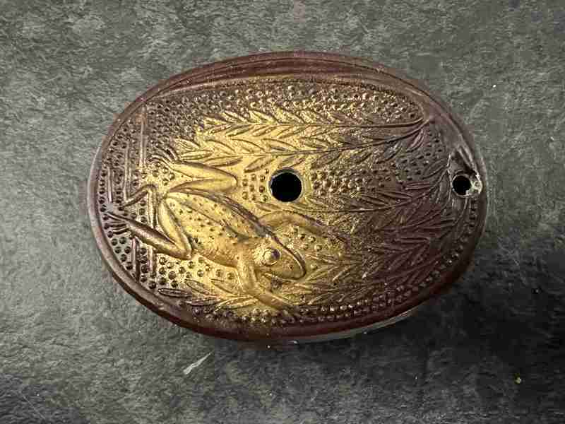 ct13299　 水滴　蛙　古美術　