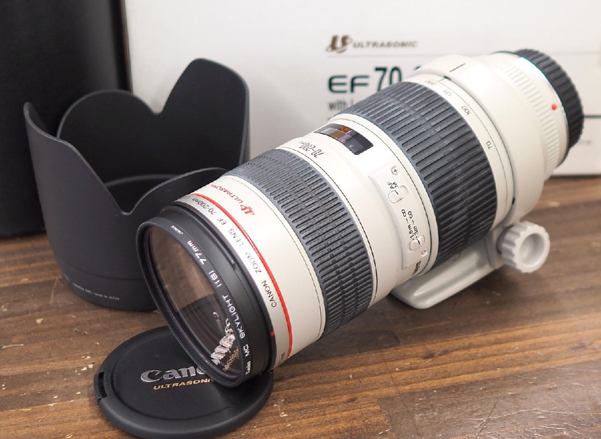 レンズ内汚れ有り Canon キャノン EFレンズ ズームレンズ 望遠 EF70-200mm F2.8L USM ケース・フード付き