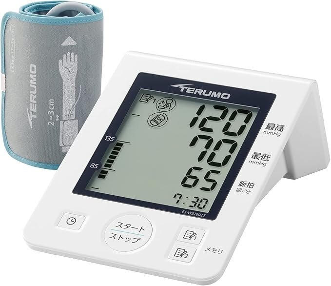 新品未使用 TERUMO/テルモ 上腕式血圧計 ES-W5200ZZ 血圧測定 家庭用 しっかり測れる サポート機能 朝晩の記録 2人分のメモリ ヘルスケア