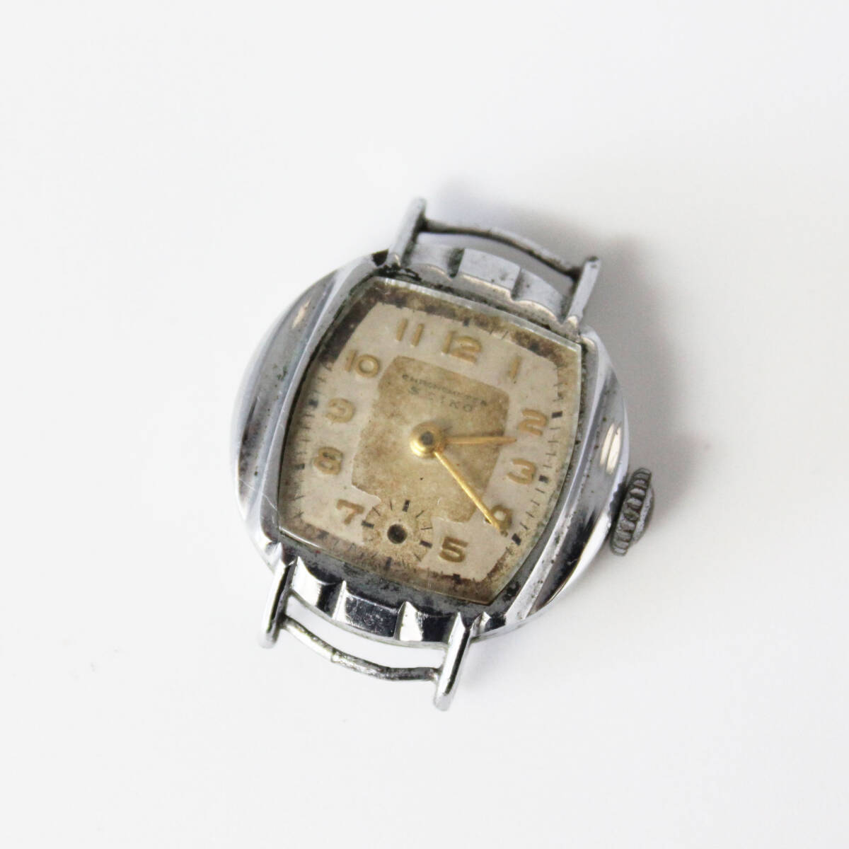 W260202-02 SEIKO セイコー レディース腕時計 手巻き スモセコ ジャンク 文字盤ゴールド シルバー 2針 アナログ