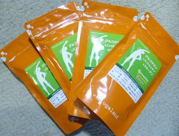 グルコサミン＆コンドロイチン＆コラーゲン　約１２ヵ月分(270粒×4袋)　　オーガランド　　　送料無