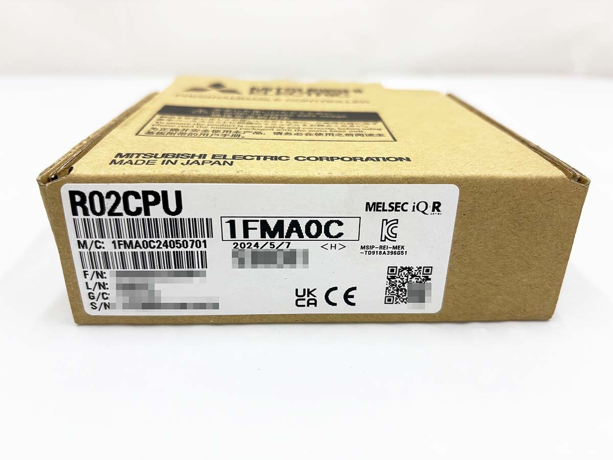 ★未使用品 三菱電機 R02CPU シーケンサ 2024年製 2PQ17B