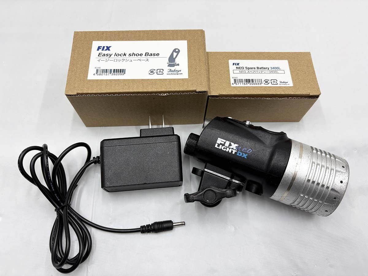 Fisheye フィッシュアイ FIX NEO Premium 1500 DX SWRⅡ バッテリー2個 水中ライト ダイビング 2PM20C