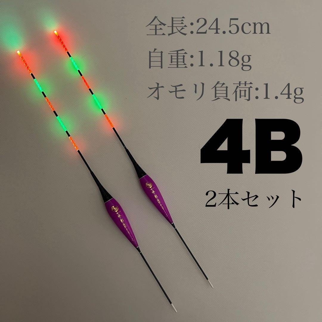 2本セット　棒ウキ　4B 5点発光　ヘラウキ　へらうき　電気ウキ Q101