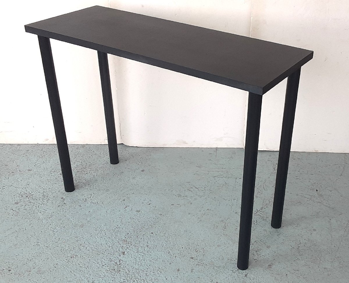 ハイテーブル カウンターテーブル バーカウンター デスクワーク サカベ 120x45x90cm 黒 100020 ★