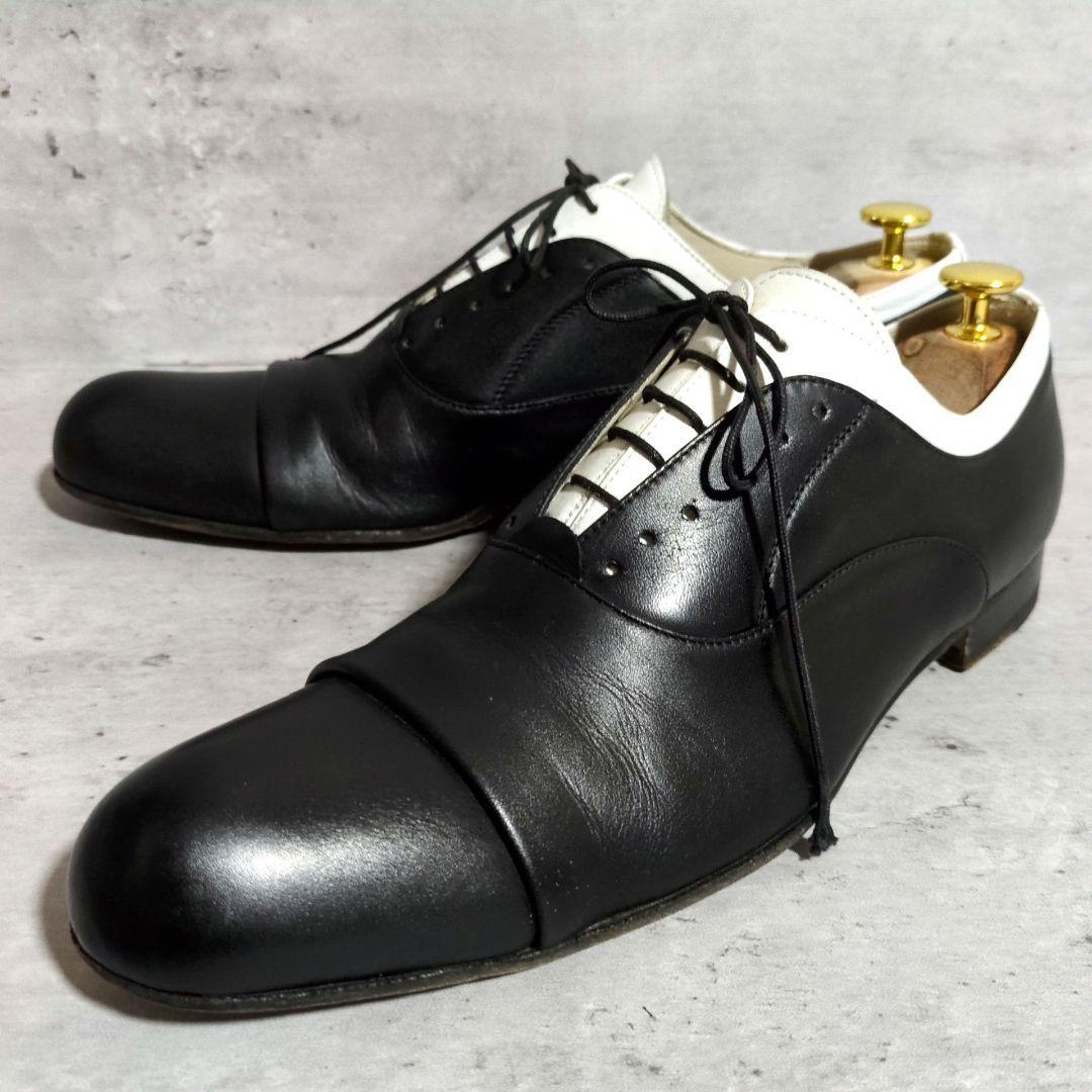 オパンケ製法【KASHURA (カシュラ)】ストレートチップ☆キャップトゥ☆内羽根☆ドレスシューズ☆革靴☆ツートンカラー☆イタリア製☆40.5