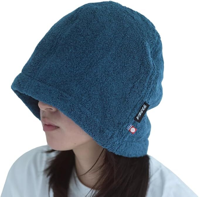 サウナボーイ ゆったり今治産タオルサウナハット ネイビー 抗菌仕様 サウナハット サウナキャップ サウナ 今治