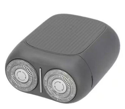 新品☆肌にやさしいメンズシェーバー2ヘッドロータリー(NY665 DGY)送料無料