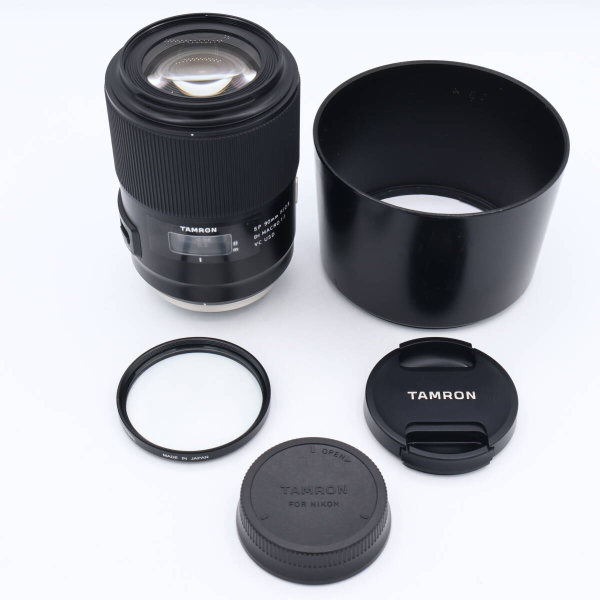 【美品】TAMRON タムロン 単焦点マクロレンズ SP90mm F2.8 Di MACRO 1:1 VC USD ニコン用 フルサイズ対応 F017N　#260130_026168