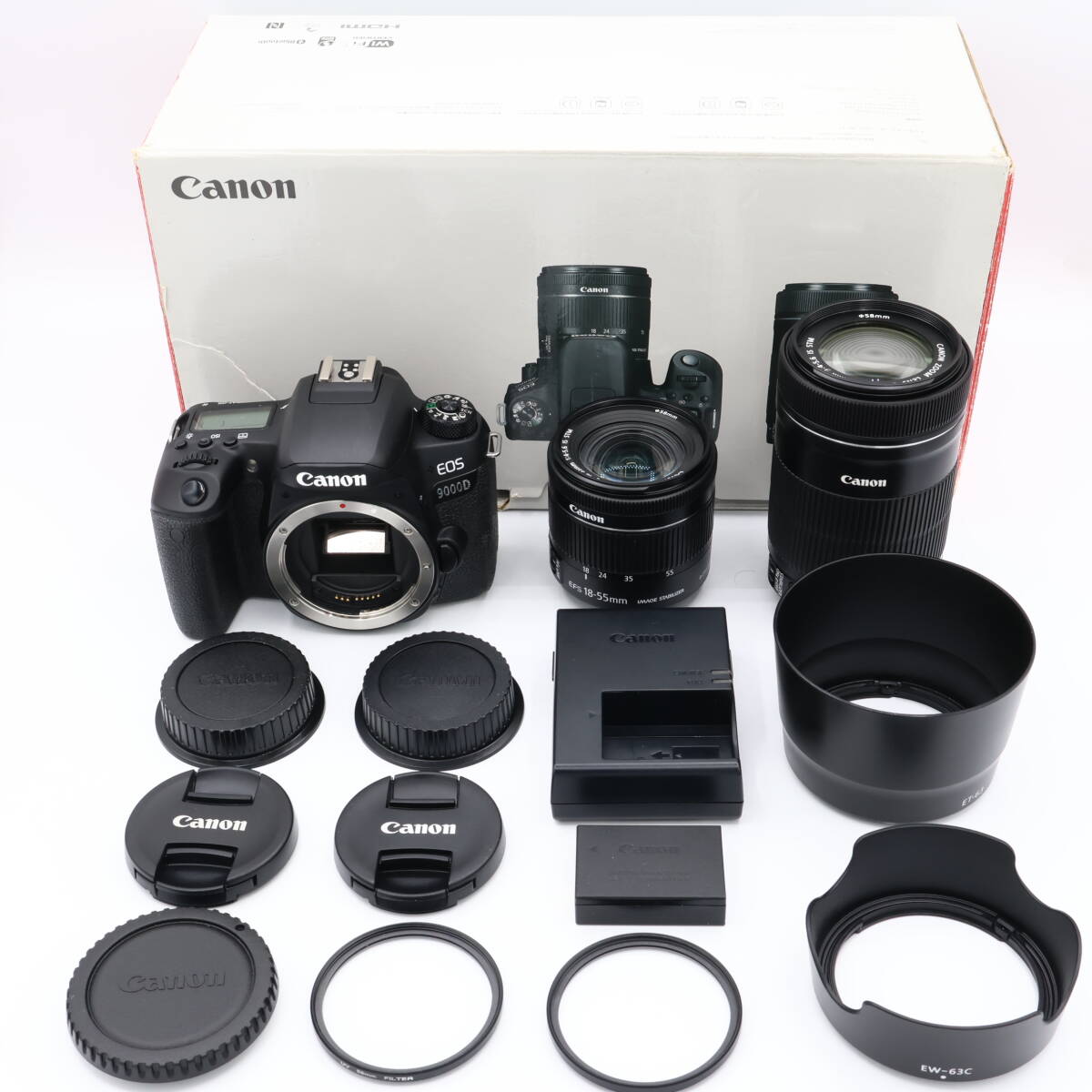 【シャッター回数：88回】Canon キヤノン EOS 9000D ダブルズームキット EF-S18-55mm/EF-S55-250mm 付属 　#260205_261071001250 