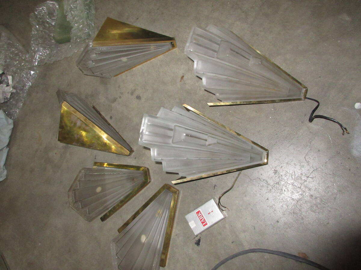 アールデコ調　壁かけ照明具セット